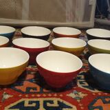 Ribbed ceramic bowls