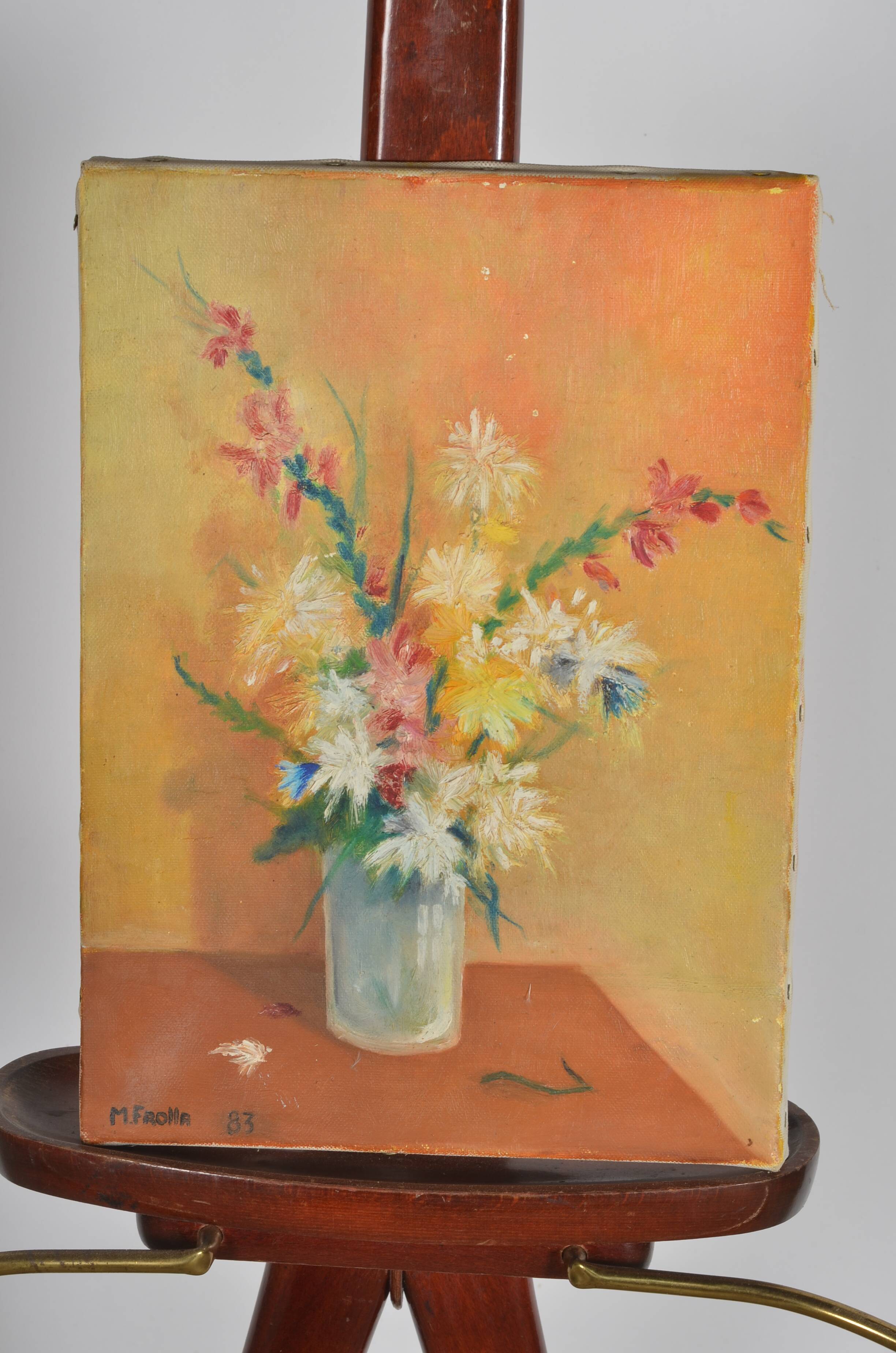 Oil on canvas bouquet of flowers