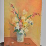 Oil on canvas bouquet of flowers