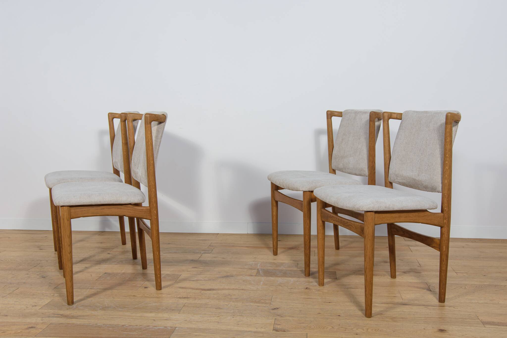 Chaises de salle à manger modèle 171 en chêne du milieu du siècle de Slagelse Møbelværk, Danemark.