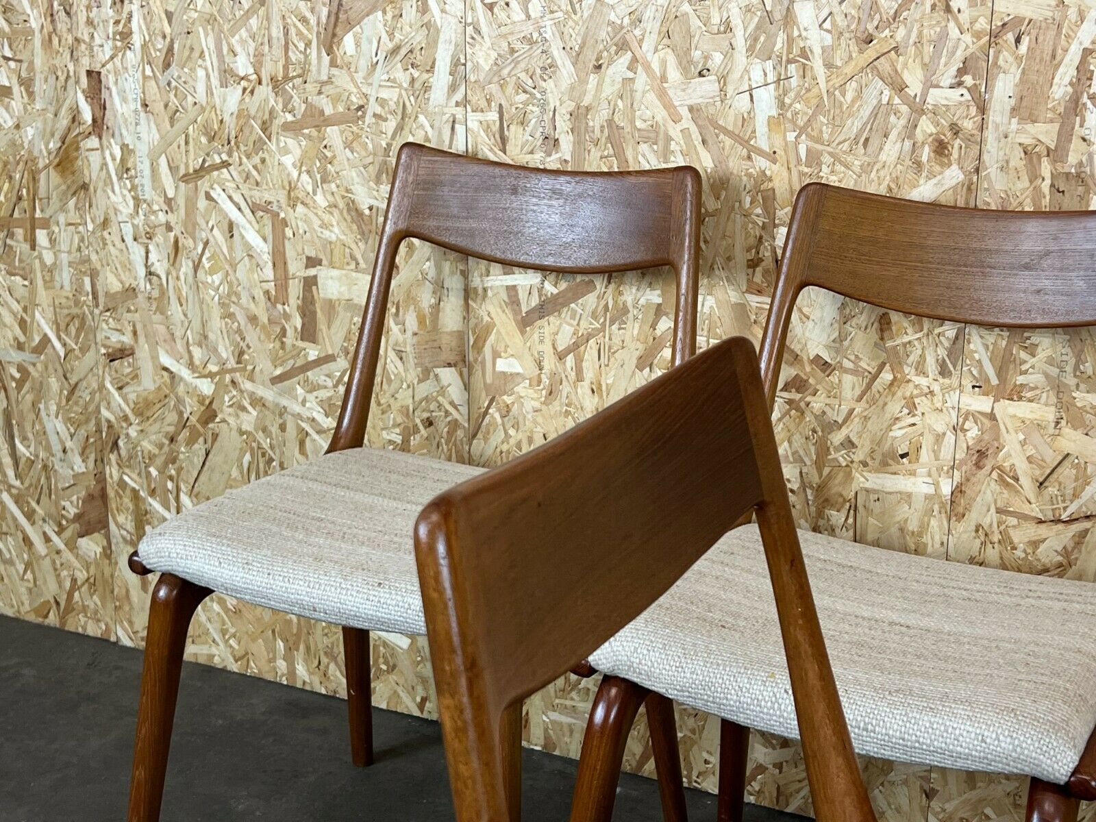Set of 5 Boomerang chairs Alfred Christensen Slagelse Møbelværk teak 60s 70s