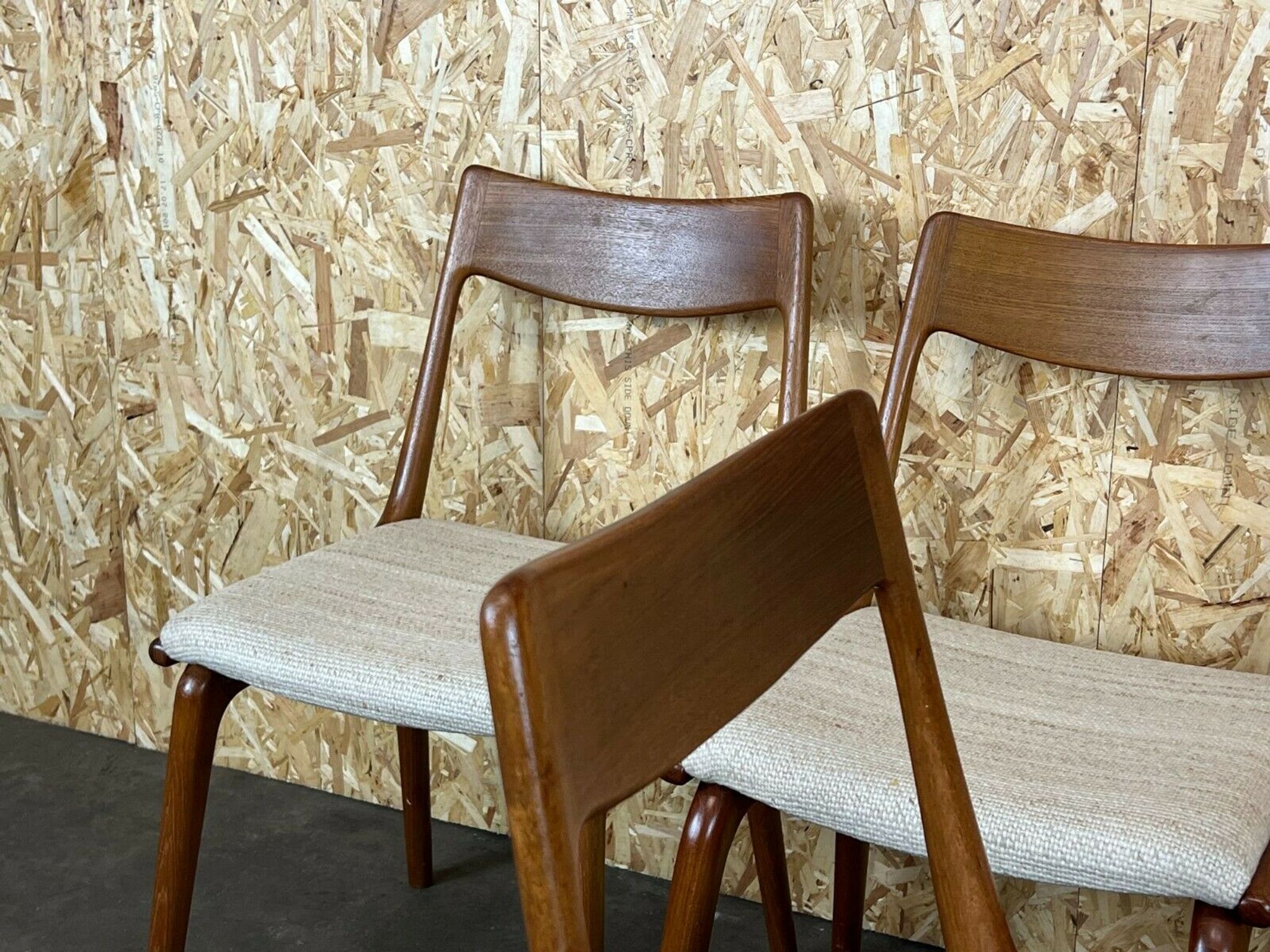 Set of 5 Boomerang chairs Alfred Christensen Slagelse Møbelværk teak 60s 70s