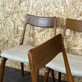 Set of 5 Boomerang chairs Alfred Christensen Slagelse Møbelværk teak 60s 70s