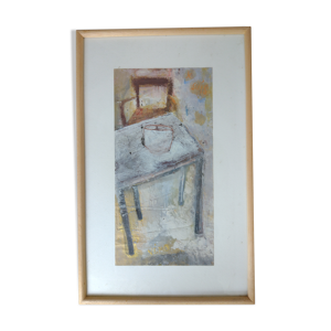 Œuvre originale sur papier enduit