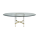 Plexi table Sandro Petti for Metalarte 1970 in brass