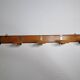 Vintage wall mounted coat rack in wood and metal, 4 hooks, 100 cm