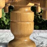 Vintage Scandinavian Candle Holder in Natural Wood, 60s Design - 7 Candles