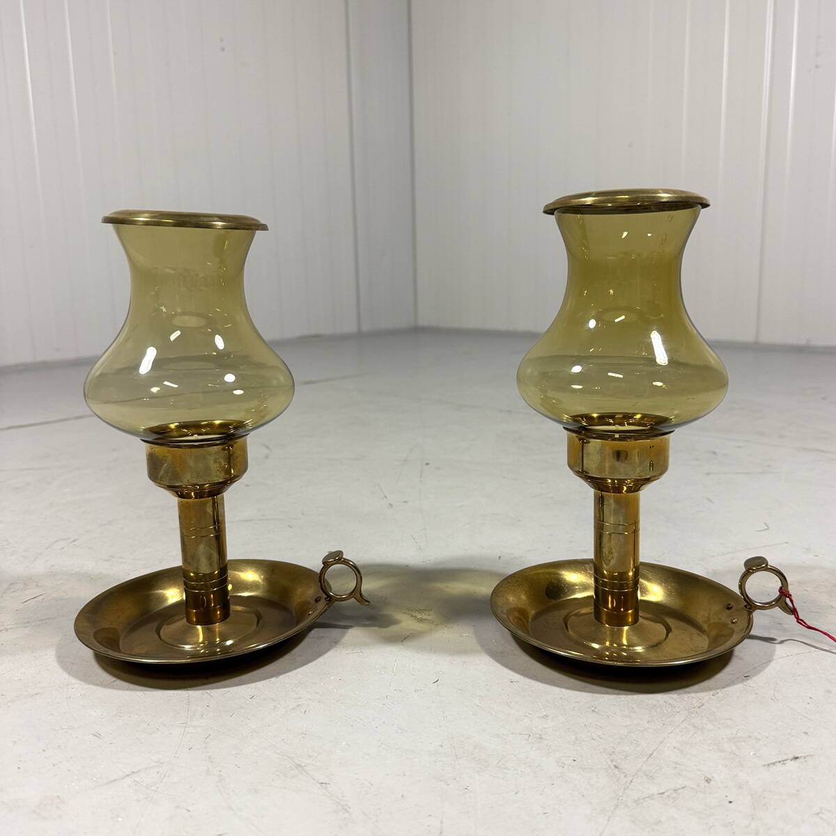 Peter Jensen Copenhagen brass candle holders Denmark 1960’s