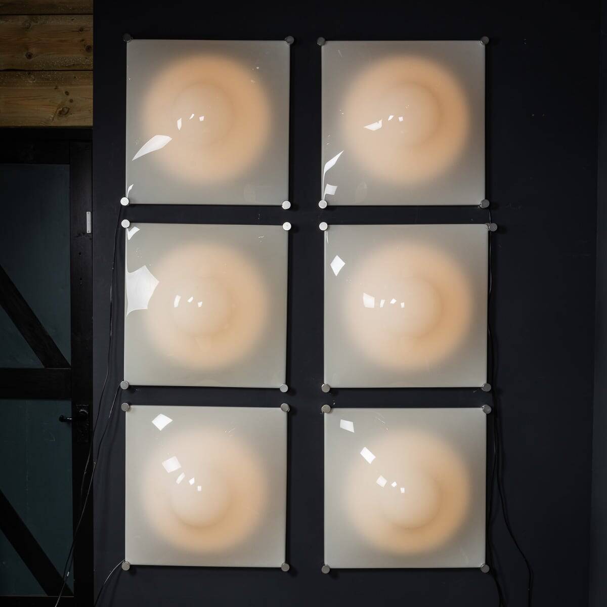 Vintage 20thc italian set of six iguzzini dada wall lights c.1970