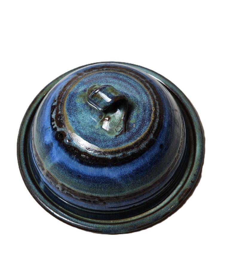 Glaze-glazed terracotta cheese dome signed kreuz