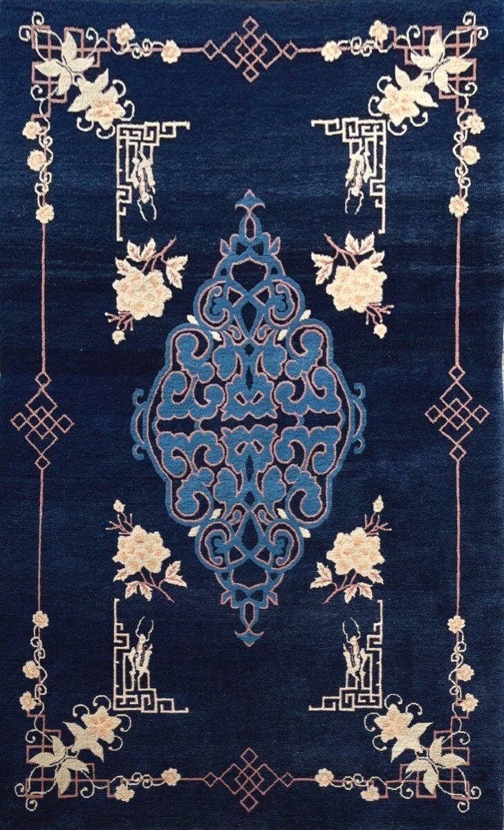 Chinese carpet, Beijing, royal blue