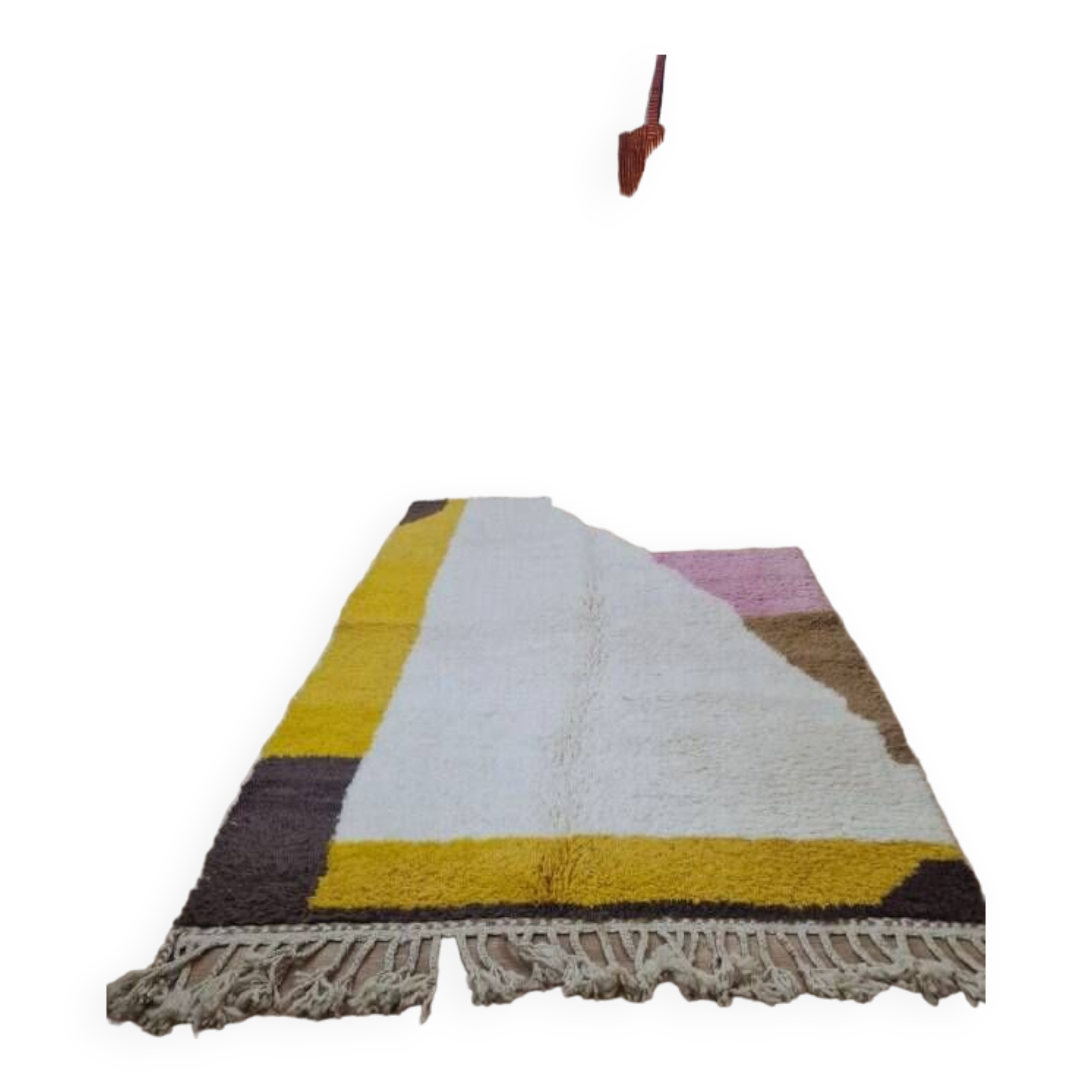 Handmade wool Berber rug 252x155 cm