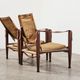 Kaare Klint Pair of Safari Chairs for Rud Rasmussen Denmark 1960s