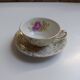 Large porcelain cup from Bavaria with a pearlescent finish and rose decorations.