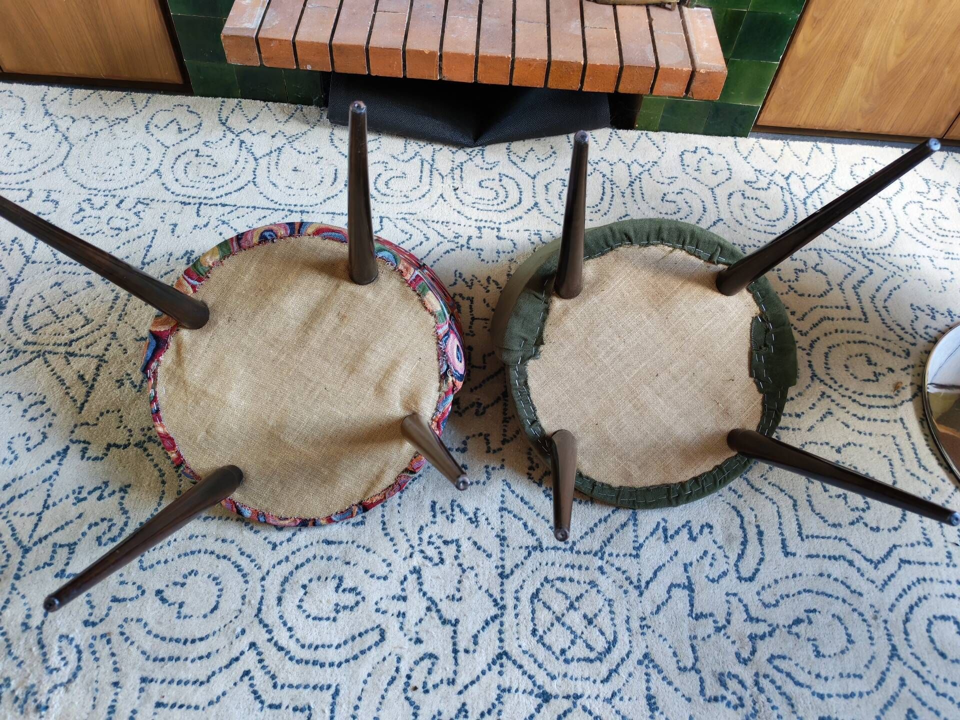 Pair of renovated vintage chairs from the 1950s.