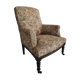 Napoleon III armchair in wood and floral patterned fabric