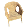 Wicker and rattan armchair