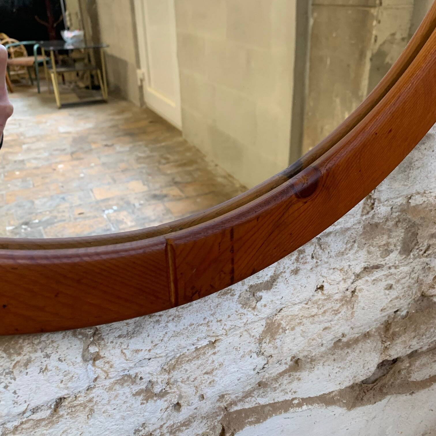 Vintage Ikea mirror from 1978 in solid pine