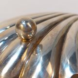 Silver-plated metal shell table butter dish with hallmarks - Art Deco