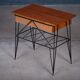 Mid-Century Modern Danish Teak Bedside Table with Metal Frame, 1960s