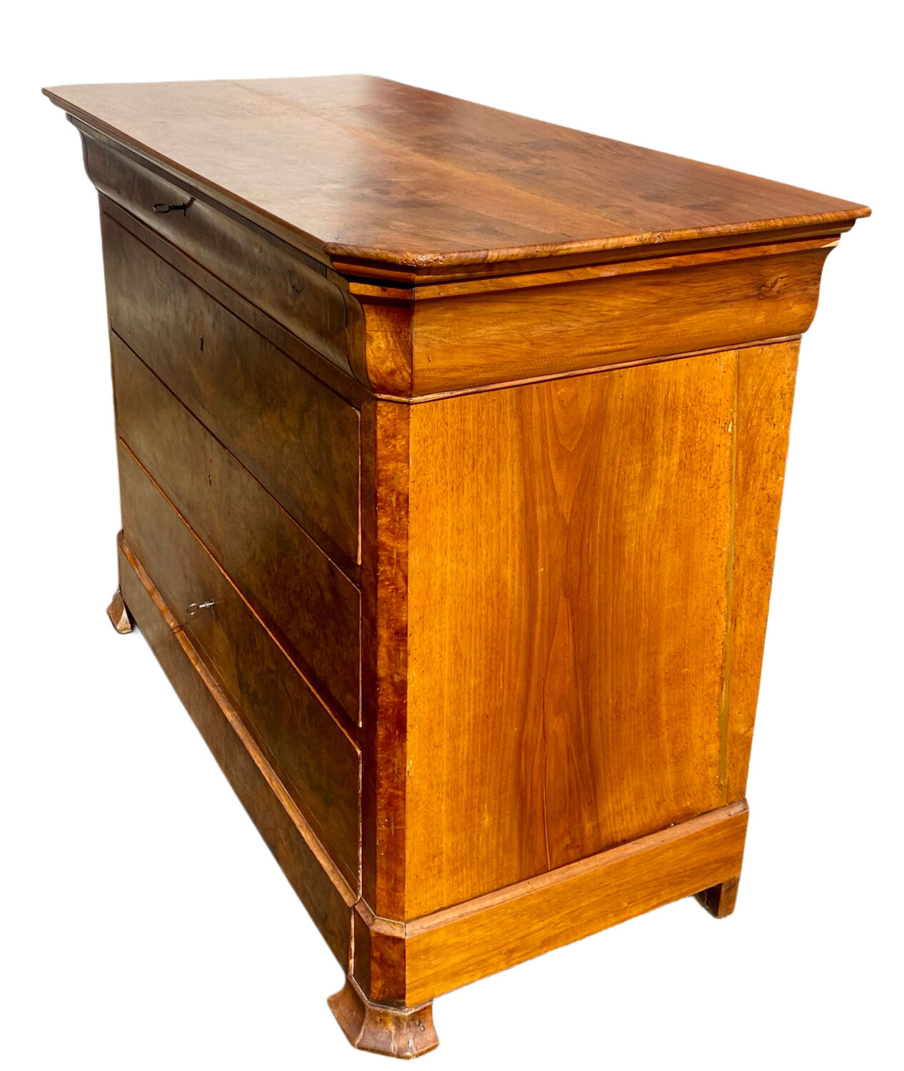 Walnut burl commode, 19th century, Louis Philippe style.