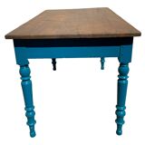 Provencal table in fir 2 drawers