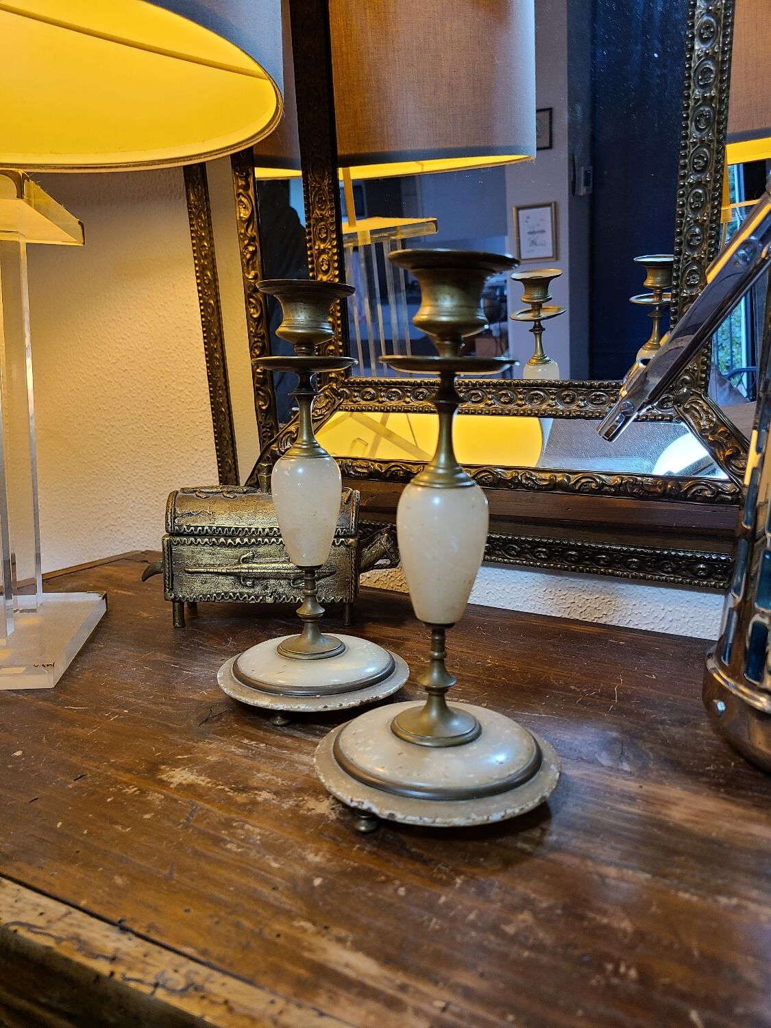 Pair of candle holders early 20th