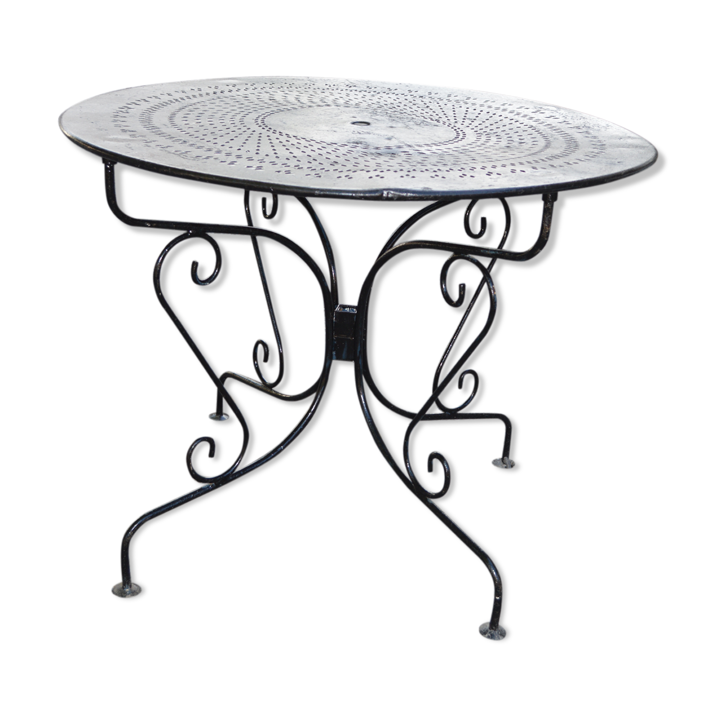 Wrought iron garden table
