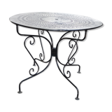 Wrought iron garden table