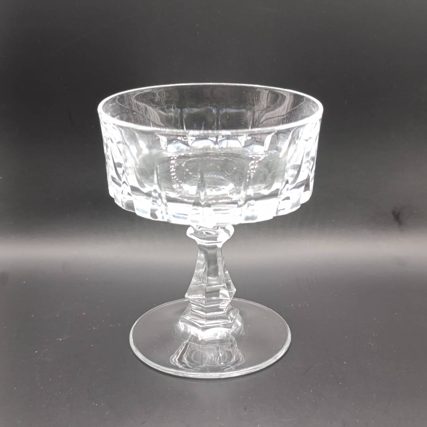 5 small antique crystal cups