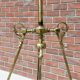 Large brass chandelier, Western Europe, mid 20th century.