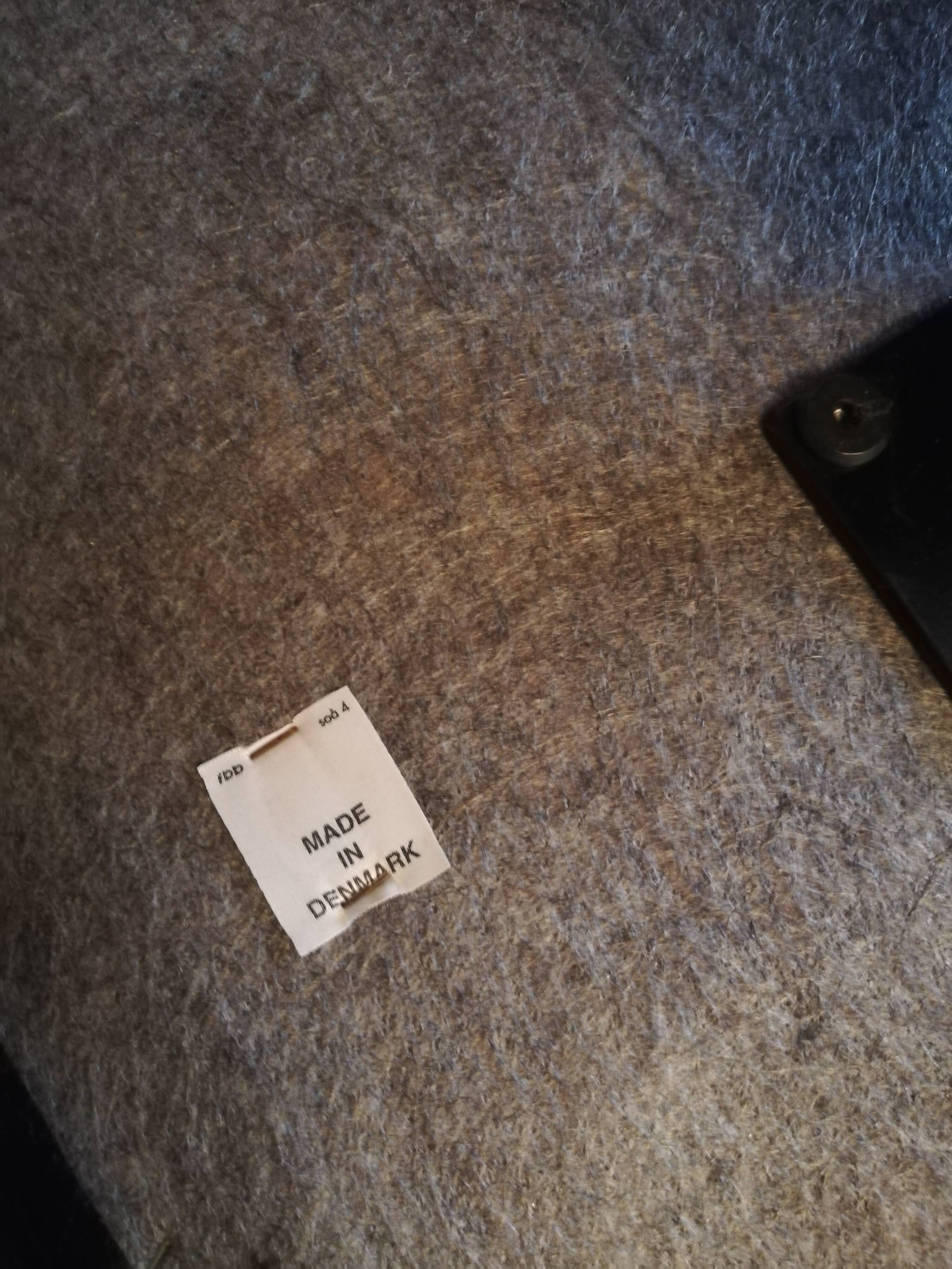 Vintage Danish leather armchair and ottoman