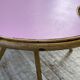 Vintage pink rattan coffee table