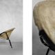 Metal and suede armchair, Germany 1960