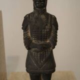 Paire de serre-livres vintage en travertin