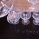 5 engraved vintage flower port glasses