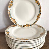 Céranord St Amand dinner plates from the 40s and 50s