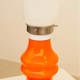 Lampe italienne orange & verre opaque 70's