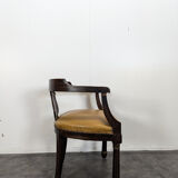 Empire style armchair in mahogany veneer