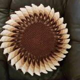 Set of 2 crochet cushions 70s