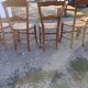 6 Old Straw Chairs