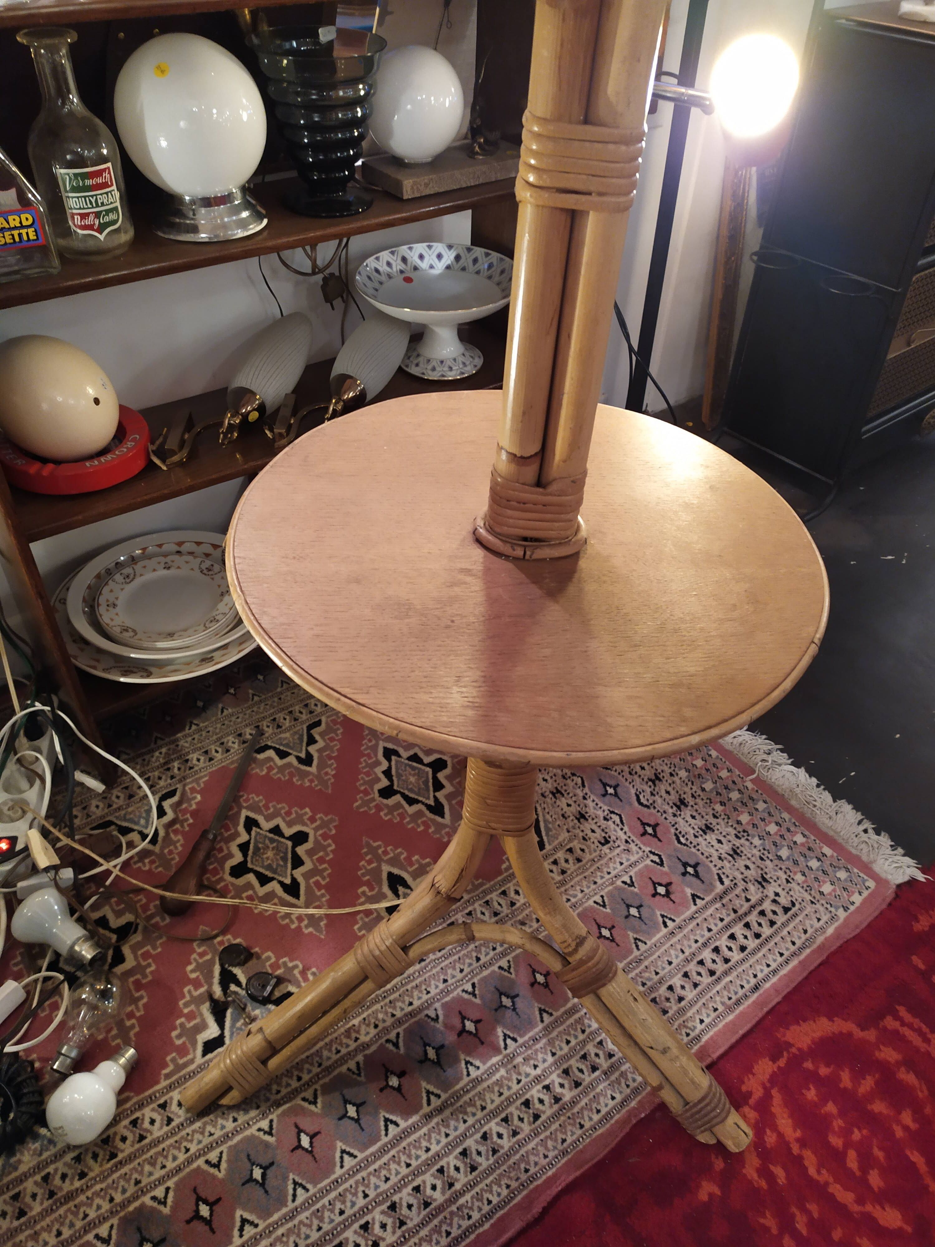 Rotin lamppost vintage rope