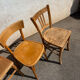 Set de 4 chaises bistrot dépareillées vintage 