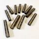 Set of 11 ebony wood knife rests with brass inlay