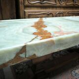 Table basse 1940 noyer et onyx