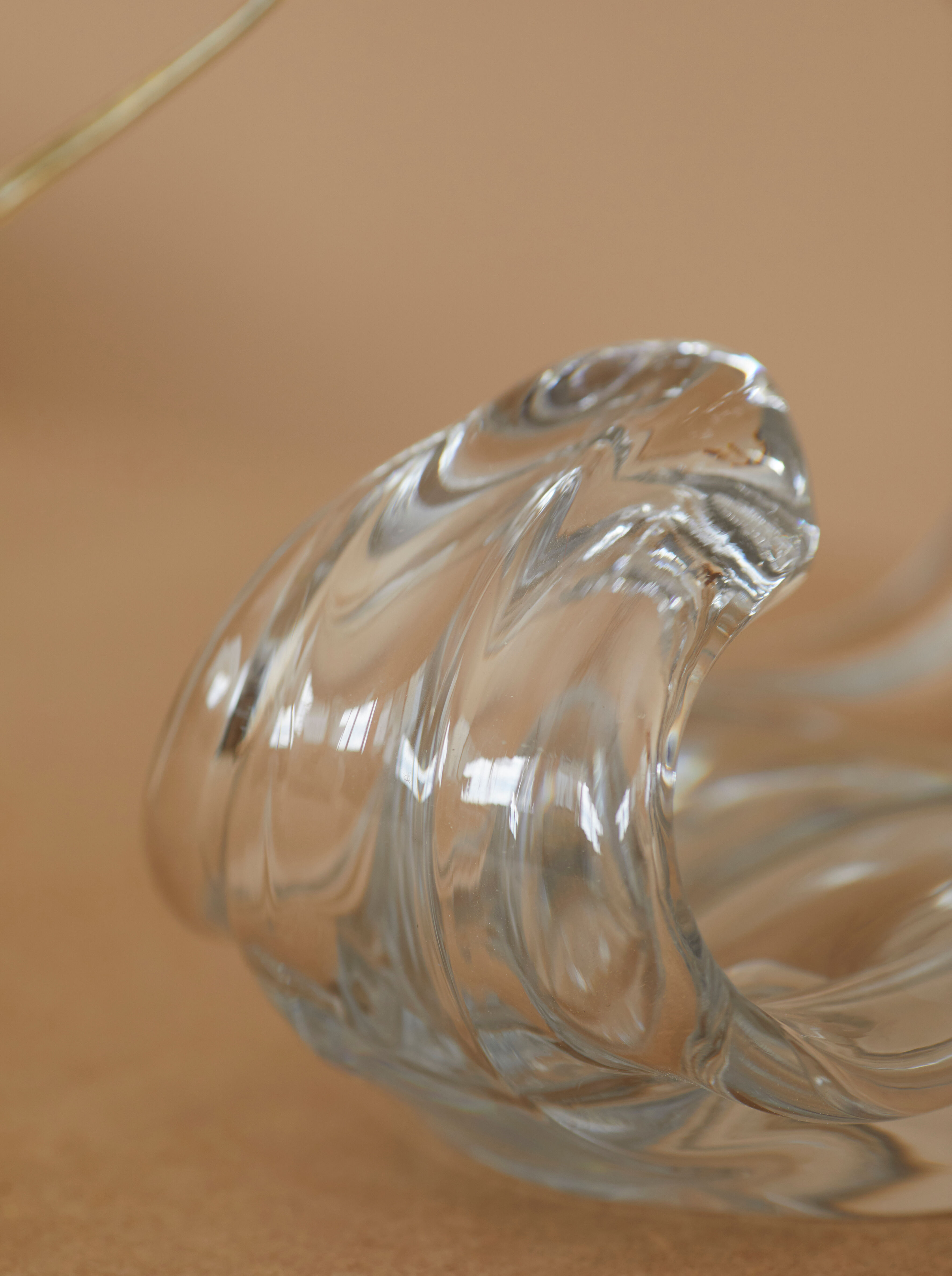 Crystal lamp foot Maison Daum France circa 1960