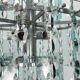 Italian cut glass chandelier by Zero Quattro. 1970s