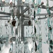 Italian cut glass chandelier by Zero Quattro. 1970s