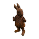 Rabbit with a cast iron pipe garden statue