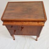 Wooden bedside table with shelf